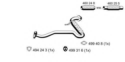 ERNST 330480 Труба вихлопного газу