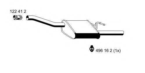 ERNST 341042 Глушник вихлопних газів кінцевий