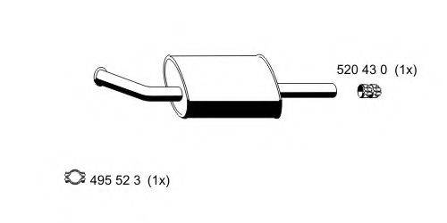 ERNST 520041 Середній глушник вихлопних газів