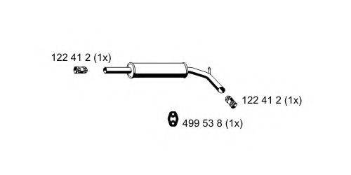 ERNST 640008 Середній глушник вихлопних газів