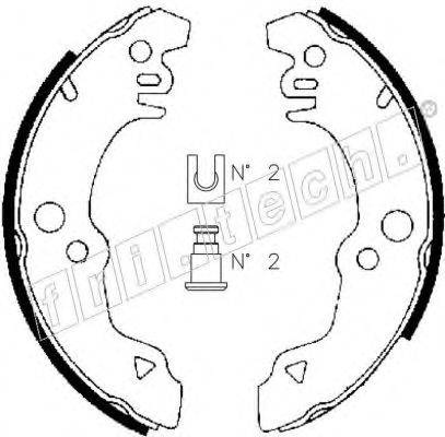 FRI.TECH. 1040121 Комплект гальмівних колодок