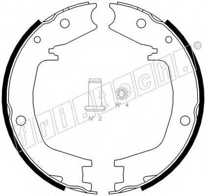 FRI.TECH. 1046215 Комплект гальмівних колодок, стоянкова гальмівна система