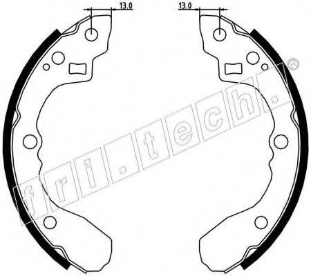 FRI.TECH. 1049147 Комплект гальмівних колодок