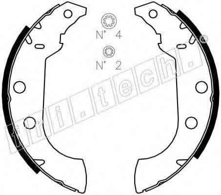 FRI.TECH. 1079186 Комплект гальмівних колодок