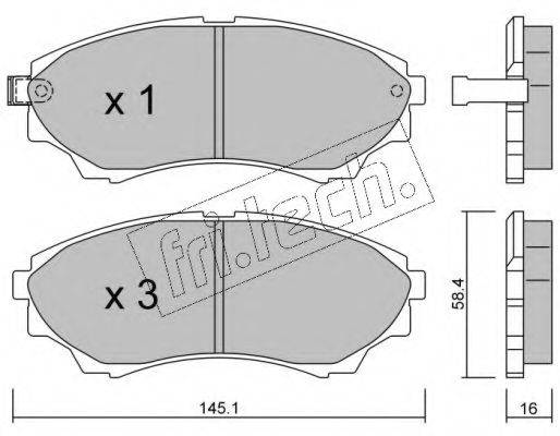 FRI.TECH. 6260 Комплект гальмівних колодок, дискове гальмо