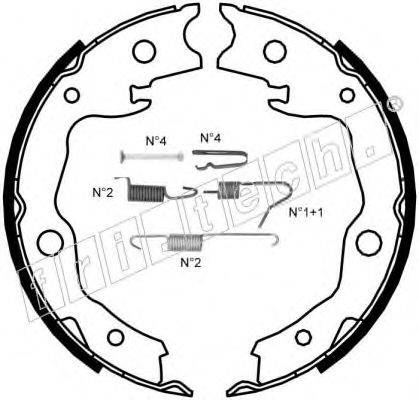 FRI.TECH. 1067198K Комплект гальмівних колодок, стоянкова гальмівна система