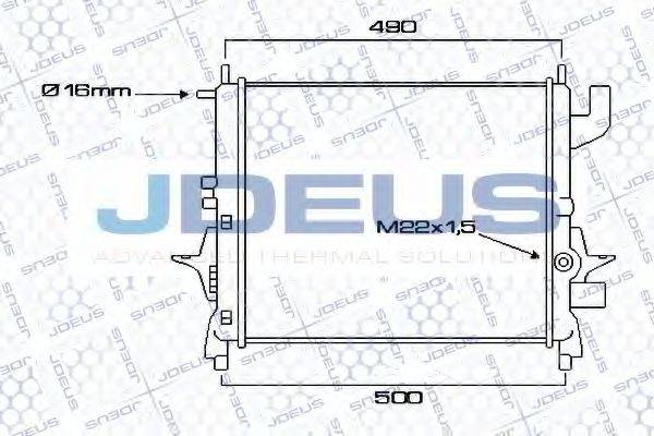 JDEUS 023M12 Радіатор, охолодження двигуна