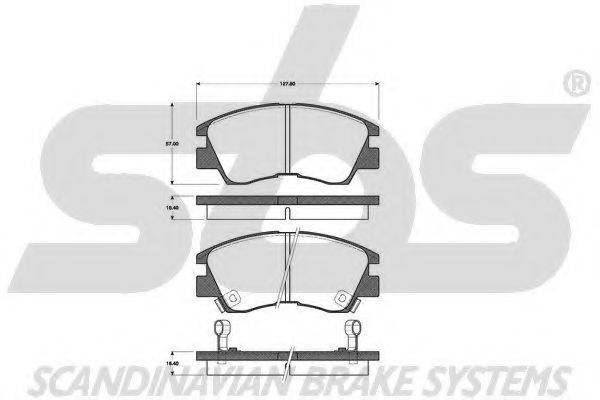 SBS 1501223006 Комплект гальмівних колодок, дискове гальмо