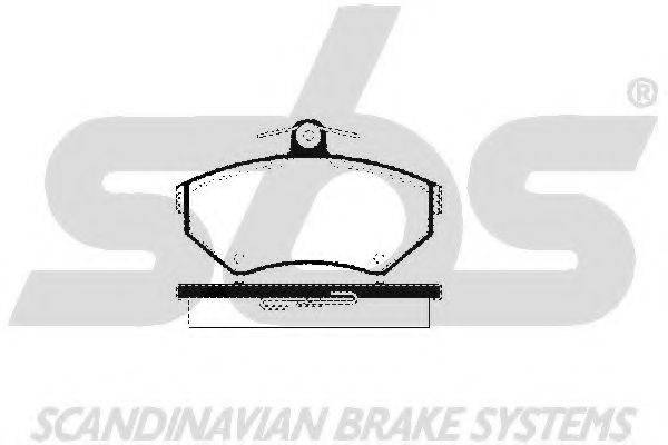 SBS 1501224746 Комплект гальмівних колодок, дискове гальмо