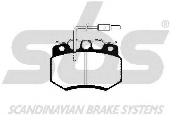 SBS 1501229951 Комплект гальмівних колодок, дискове гальмо