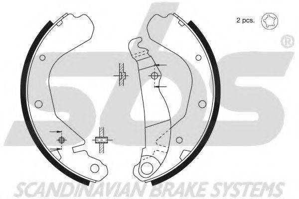 SBS 18492736413 Комплект гальмівних колодок