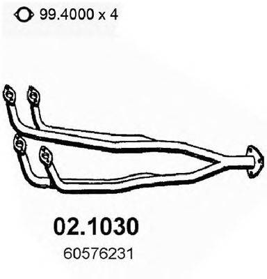 ASSO 021030 Труба вихлопного газу