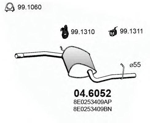 ASSO 046052 Середній глушник вихлопних газів