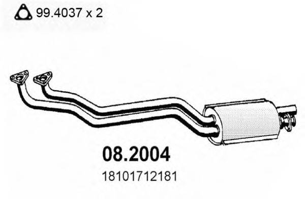 ASSO 082004 Передглушувач вихлопних газів