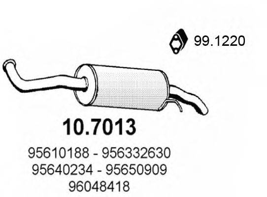 ASSO 107013 Глушник вихлопних газів кінцевий