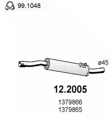 ASSO 122005 Передглушувач вихлопних газів