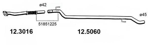 ASSO 125060 Труба вихлопного газу