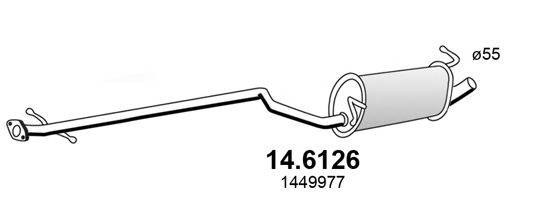 ASSO 146126 Середній глушник вихлопних газів