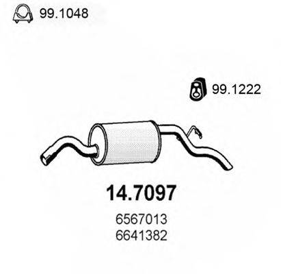 ASSO 147097 Глушник вихлопних газів кінцевий