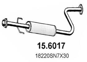 ASSO 156017 Середній глушник вихлопних газів