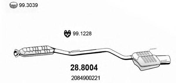 ASSO 288004 Середній/кінцевий глушник ОГ