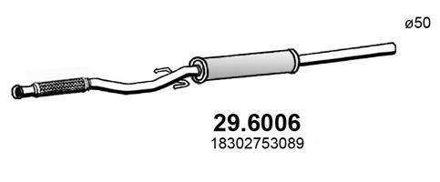 ASSO 296006 Середній глушник вихлопних газів