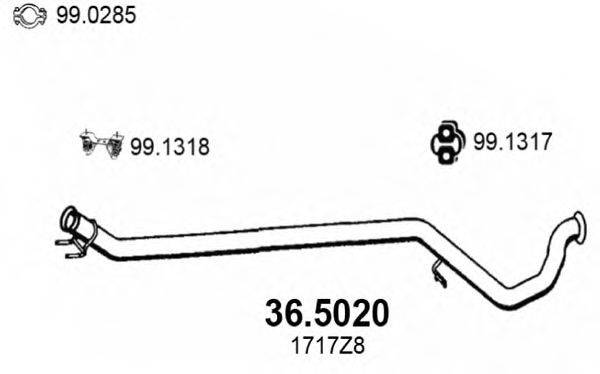 ASSO 365020 Труба вихлопного газу