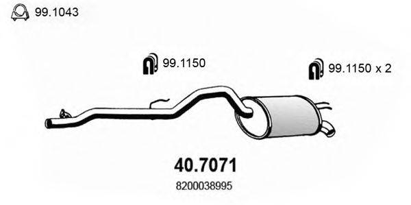 ASSO 407071 Глушник вихлопних газів кінцевий