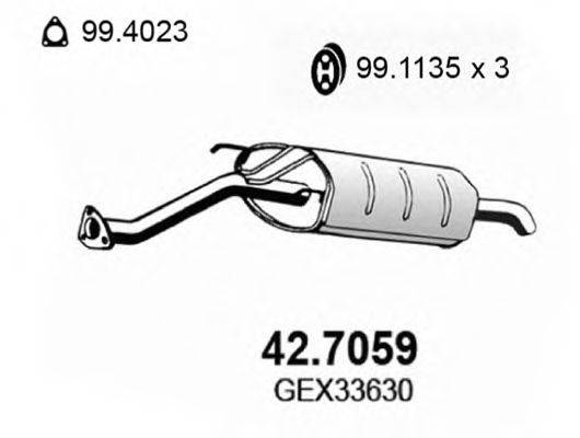 ASSO 427059 Глушник вихлопних газів кінцевий