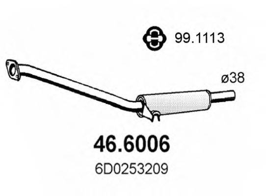 ASSO 466006 Середній глушник вихлопних газів