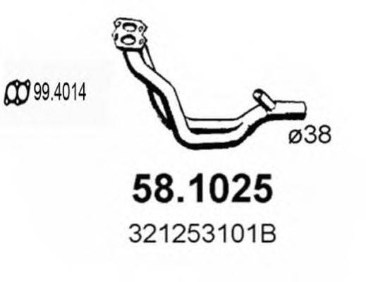 ASSO 581025 Труба вихлопного газу