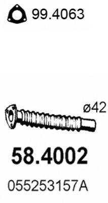 ASSO 584002 Труба вихлопного газу