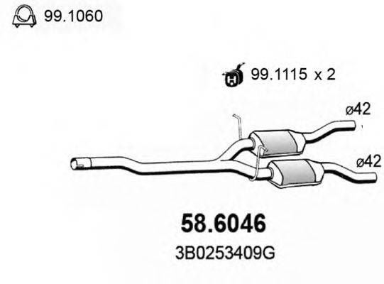 ASSO 586046 Середній глушник вихлопних газів