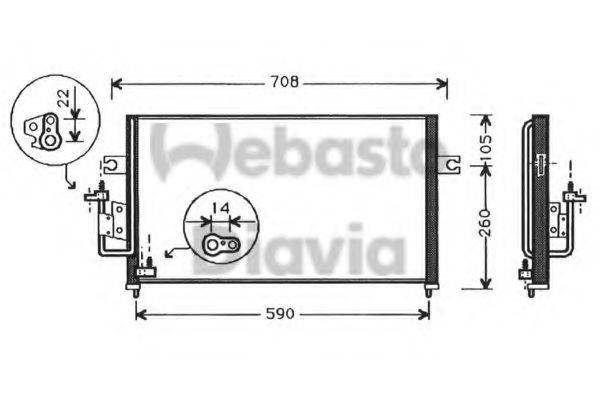 WEBASTO 82D0225286A Конденсатор, кондиціонер