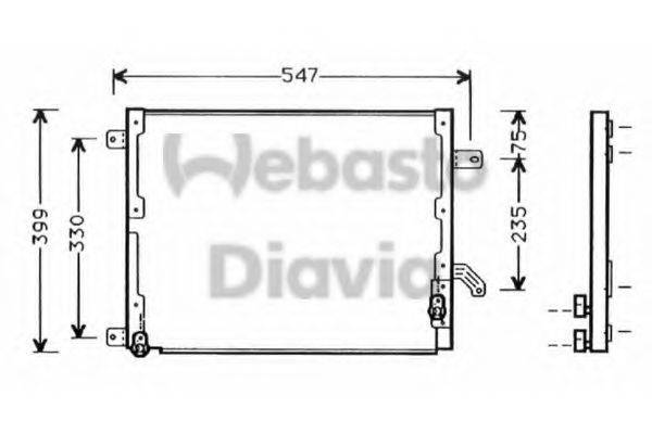 WEBASTO 82D0225306A Конденсатор, кондиціонер