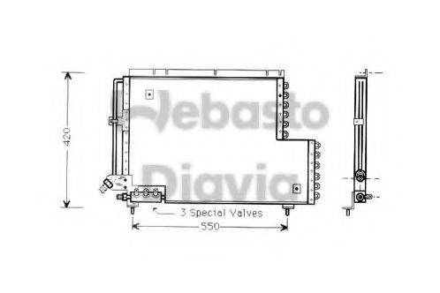 WEBASTO 82D0225450A Конденсатор, кондиціонер