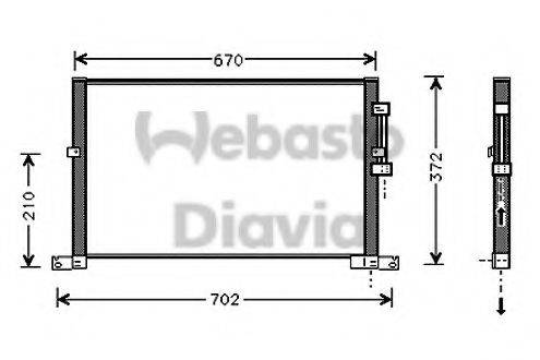 WEBASTO 82D0225524A Конденсатор, кондиціонер