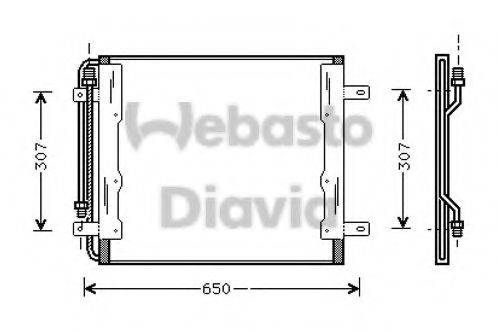 WEBASTO 82D0226215MA Конденсатор, кондиціонер