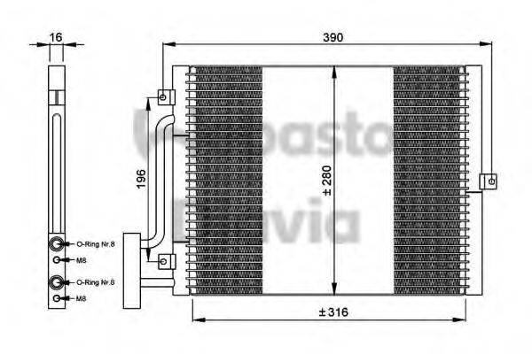 WEBASTO 82D0226253MA Конденсатор, кондиціонер