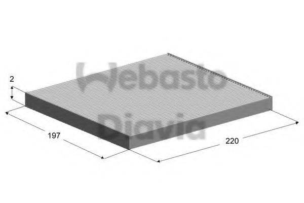 WEBASTO 82D0325148A Фільтр, повітря у внутрішньому просторі