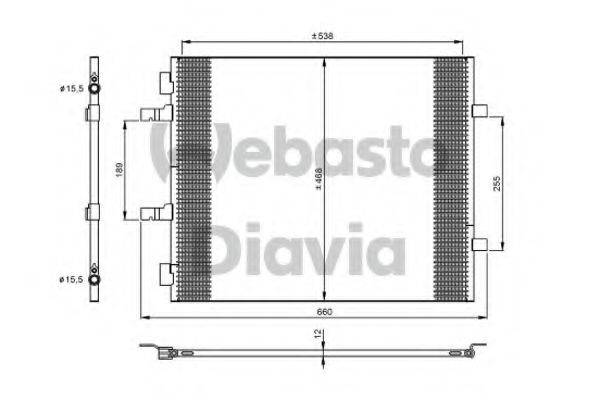 WEBASTO 82D0226274MA Конденсатор, кондиціонер