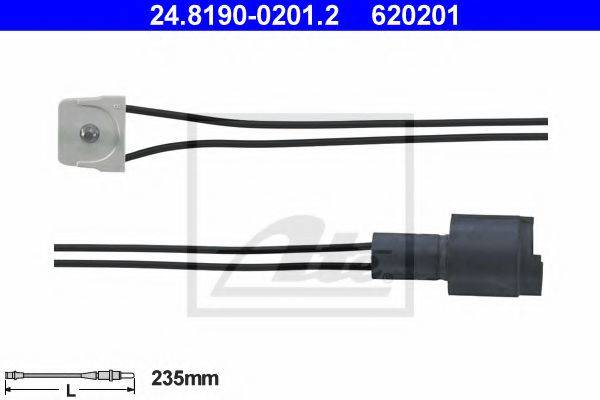 ATE 24819002012 Сигналізатор, знос гальмівних колодок