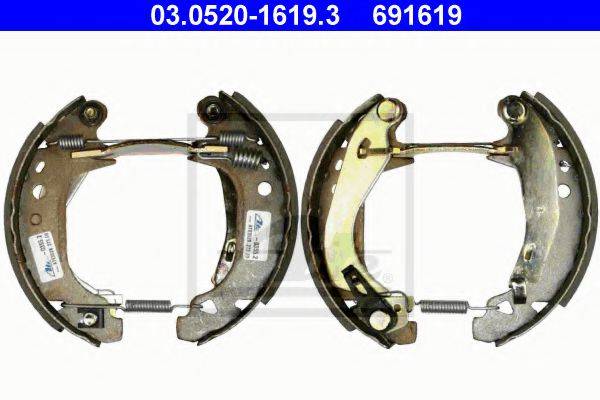 ATE 03052016193 Комплект гальмівних колодок