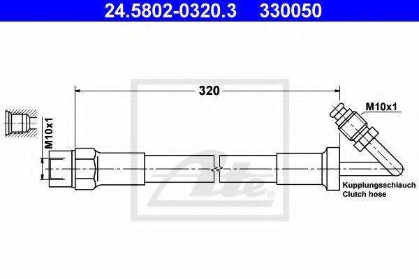 ATE 24580203203 Шланг зчеплення