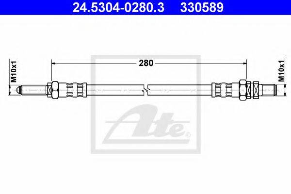 ATE 24530402803 Гальмівний шланг