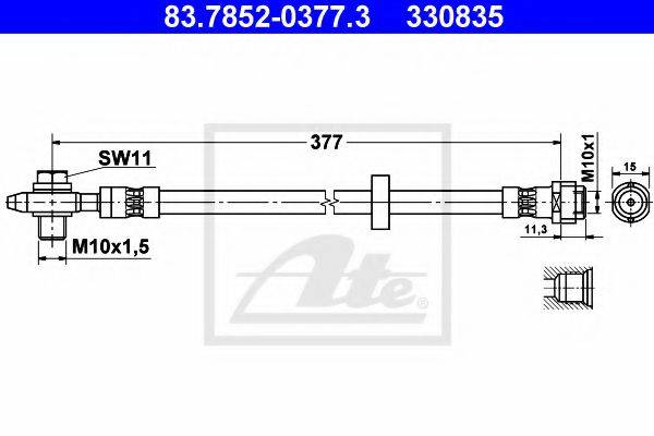 ATE 83785203773 Гальмівний шланг