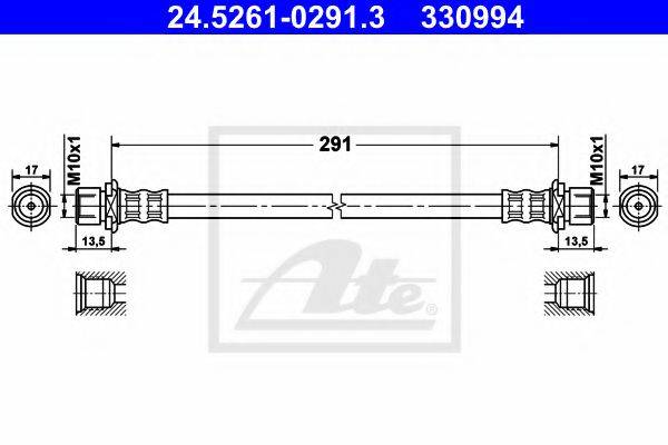 ATE 24526102913 Гальмівний шланг