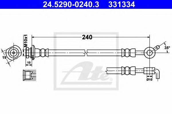 ATE 24529002403 Гальмівний шланг