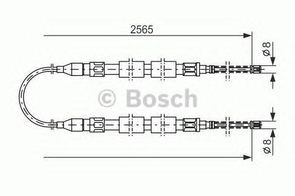 BOSCH 1987477041 Трос, стоянкова гальмівна система