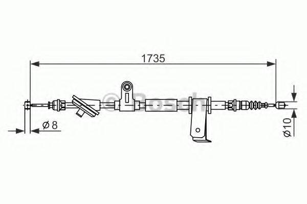 BOSCH 1987477112 Трос, стоянкова гальмівна система